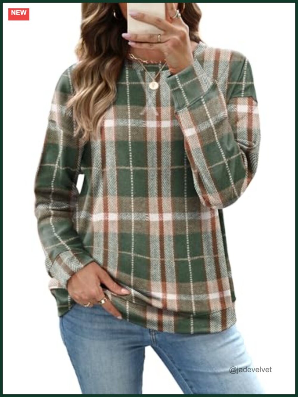Crew Neck Sweatshirt Long Sleeve Tops Relaxed Fit Pullover